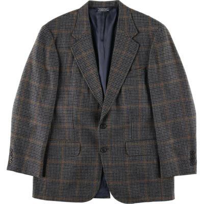 古着 90年代 ランズエンド LANDS END チェック柄 アルパカ混 ウール