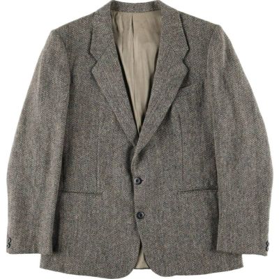 古着 ハリスツイード Harris Tweed ウールテーラードジャケット カナダ