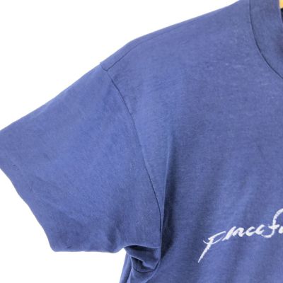 80年代 USA製 イーストセントラルホーネッツ ラバープリントTシャツ 紙タグ 古着 80年代 ヘインズ Hanes Fifty-Fifty 青タグ プリントT