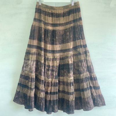 古着 60~70年代 PALM 総柄 マキシ丈 ロング 巻きスカート レディースM