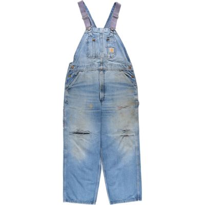 古着 カーハート Carhartt デニムオーバーオール メンズw39相当