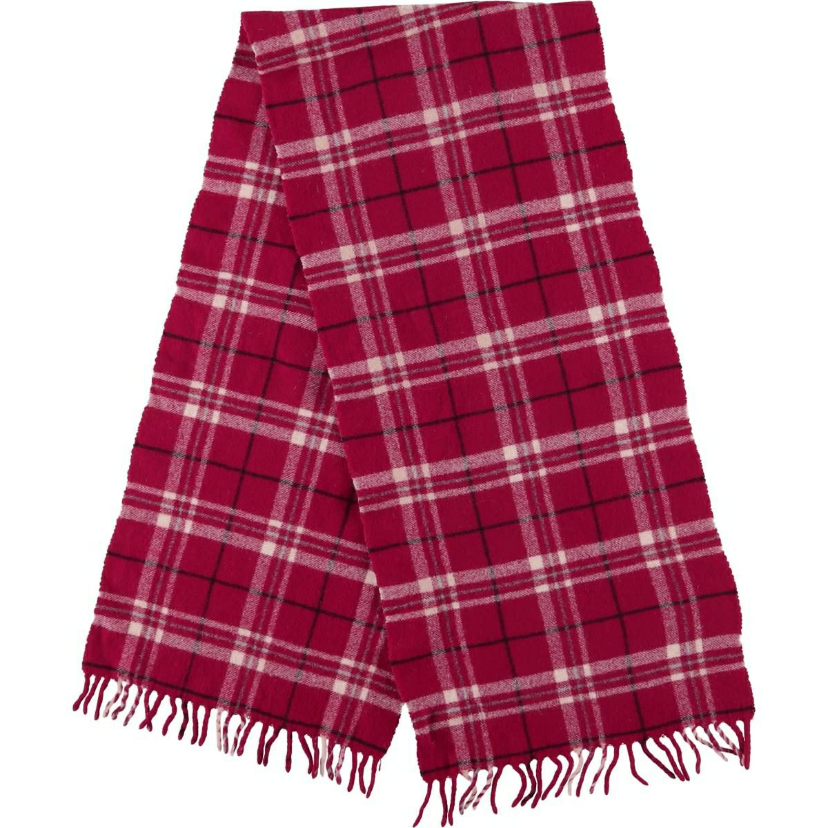 古着 60～70年代 GLEN CREE チェック柄 モヘアマフラー スコットランド