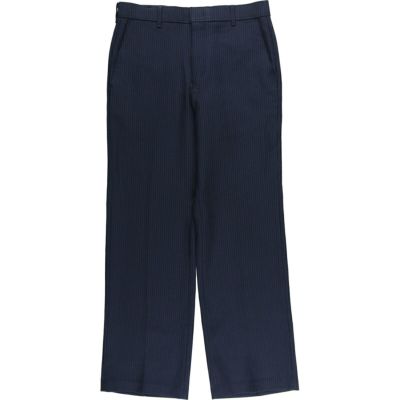 黒 ストライプ ビンテージフレアスラックスメンズTREVIRA70s古着 W33』スラックス ストライプ ツータック 黒 古着 古着屋 高円寺