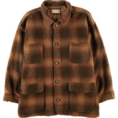 古着 FREE COUNTRY オンブレチェック 中綿入り ウールハンティング