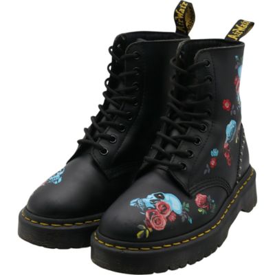 古着 ドクターマーチン Dr.Martens 花柄 ドクロ柄 スカル柄 8
