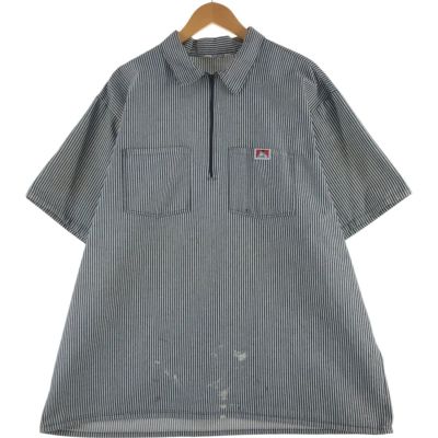古着 80年代 ベンデイビス BEN DAVIS ハーフジップ 半袖 ワーク
