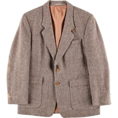 古着 MOORES Harris Tweed ハリスツイード ヘリンボーン ウール