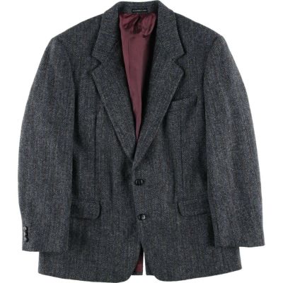古着 ハリスツイード Harris Tweed ヘリンボーン ウールテーラード