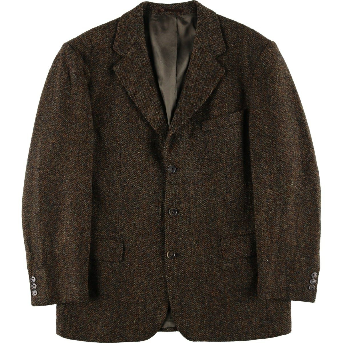 古着 70年代 Harris Tweed ハリスツイード ウールロングコート