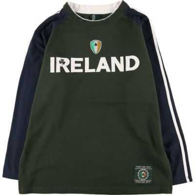90s ビンテージ アンブロ 長袖 Tシャツ ゲームシャツ ロンT 古着 アンブロ UMBRO 総柄 Vネック ロングTシャツ ロンT ゲーム