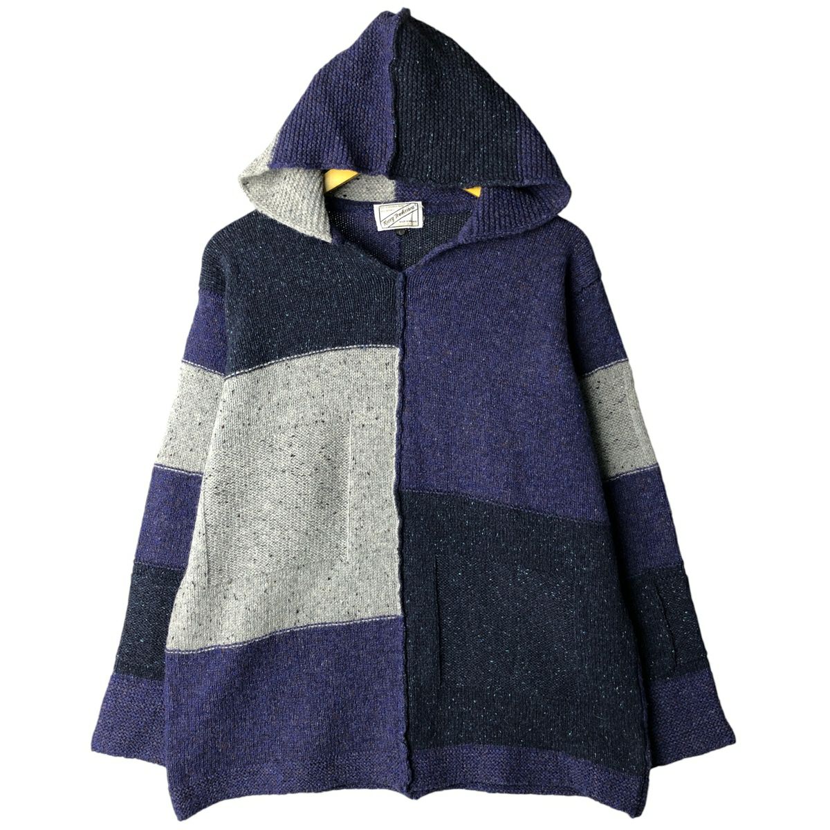 ブラック ピースマーク エクアドルニットタイプ ロールネック ウール