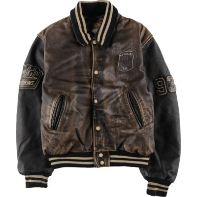 コーチ スタジャン バーシティジャケット レザー サンローラン COACH 美品 コーチ バーシティジャケット F33784 レザー