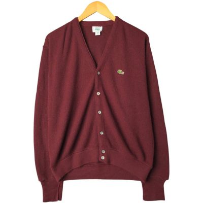 古着 80～90年代 ラコステ LACOSTE IZOD アクリルニットカーディガン