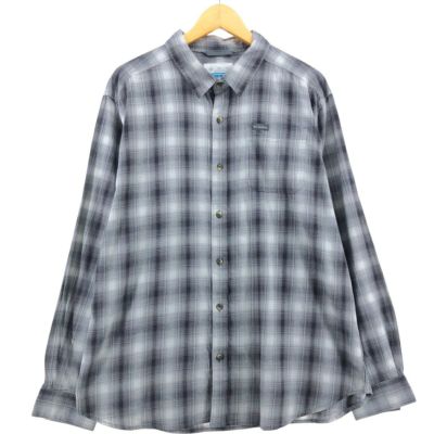 Columbia コロンビア 長袖シャツ コットンニットシャツ チェック メンズXL相当 Columbia コロンビア 長袖 チェックシャツ メンズXL 古着