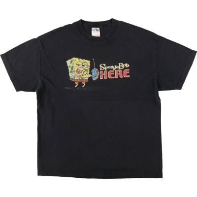 古着 00年代 SPONGE BOB スポンジボブ キャラクタープリントTシャツ