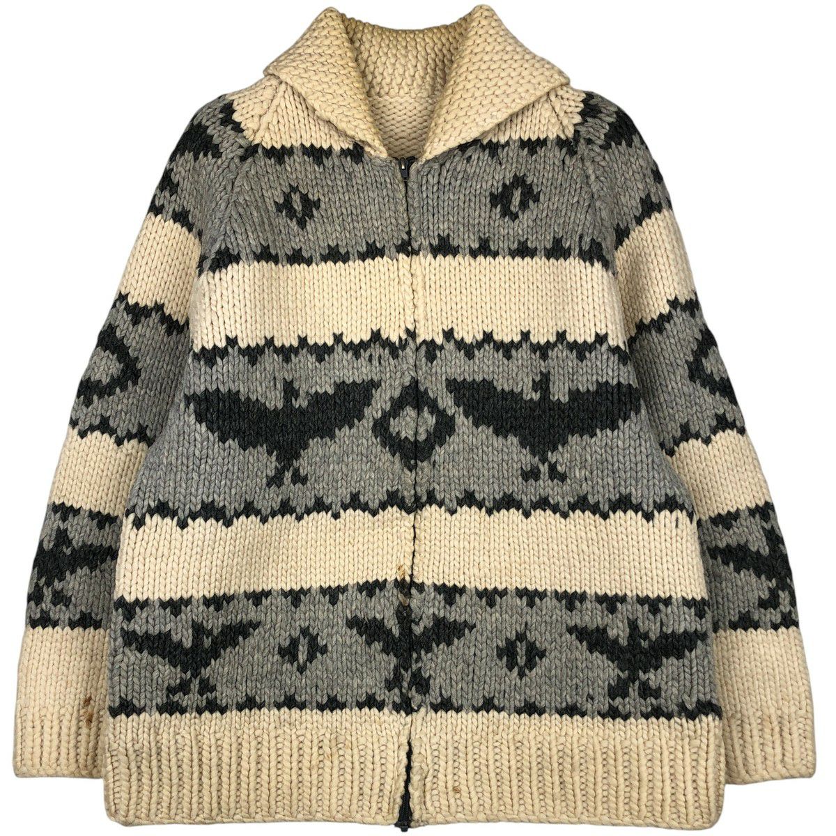 古着 ウールニットカーディガン レディースXL相当 /eaa597021 【中古  