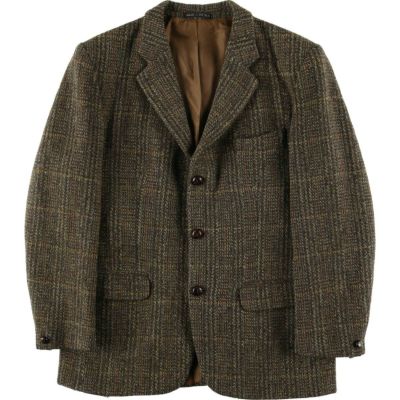 古着 ハリスツイード Harris Tweed ヘリンボーン ウールテーラード