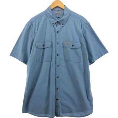 0050 Carhartt デニムクロップド丈リメイクシャツ サイズM 古着 0050 Carhartt デニムクロップド丈リメイクシャツ サイズM 古着