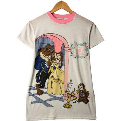Disney【ディズニー】beauty and beats 美女と野獣 90s Tシャツ
