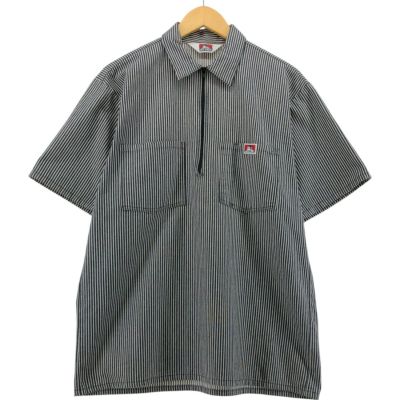 古着 80年代 ベンデイビス BEN DAVIS ハーフジップ 半袖 ワーク