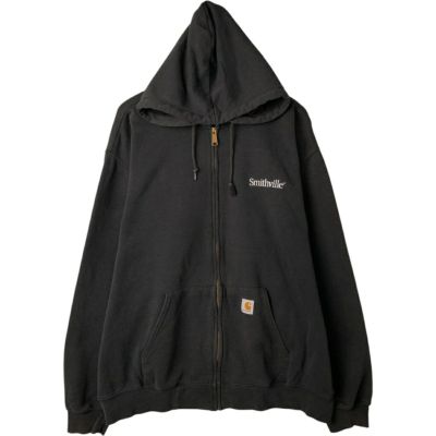 古着 カーハート Carhartt ロゴパッチ スウェットフルジップ