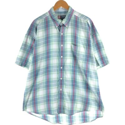 CHAPS Ralph Lauren」パッチワーク 半袖シャツ - 古着屋