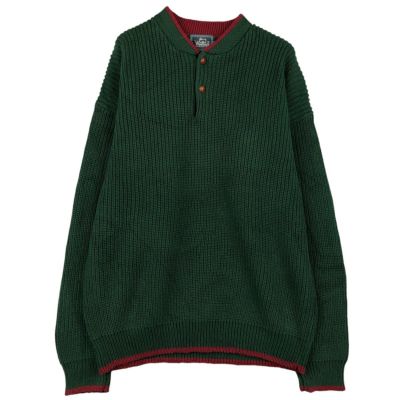 古着 80年代 ウールリッチ WOOLRICH 総柄 ケーブル編み コットンニット
