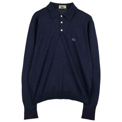 80年代 極上　フランス製　ラコステ　ネイビー　カーディガン　XL 7 LACOSTE - 古着 80年代 ラコステ LACOSTE CHEMISE フレンチラコステ