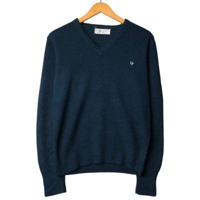 古着 クリスチャンディオール Christian Dior Vネック アクリルニット