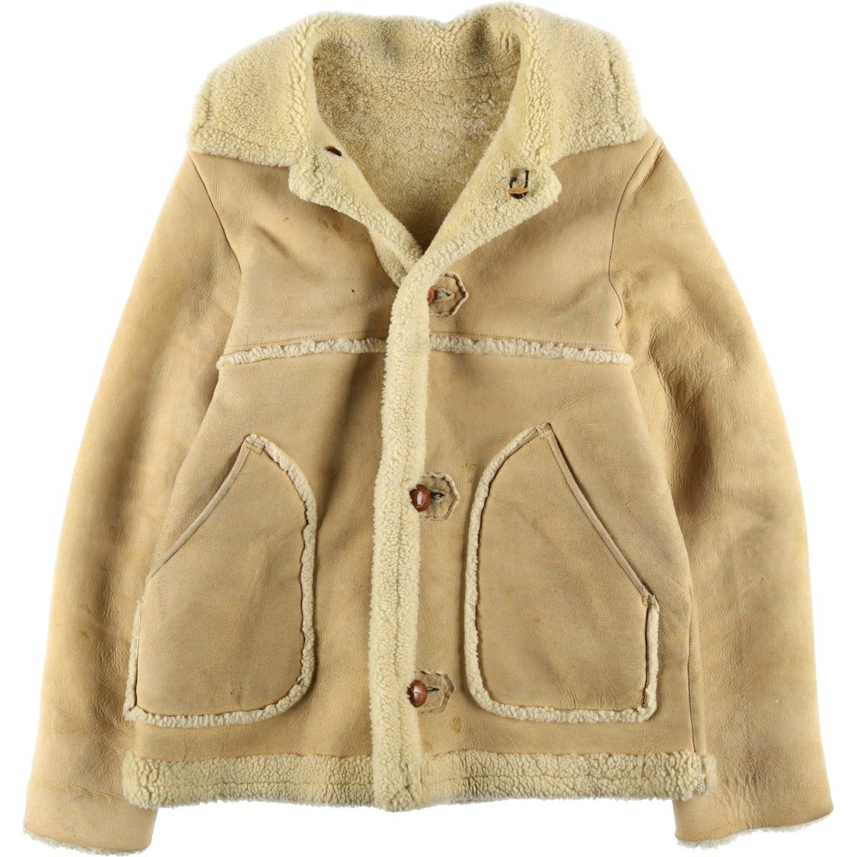 T*K様 ヴィンテージ　リアルムートンジャケット　シープスキン　48 M〜L相当 古着 シープスキン ムートンコート メンズM相当 ヴィンテージ