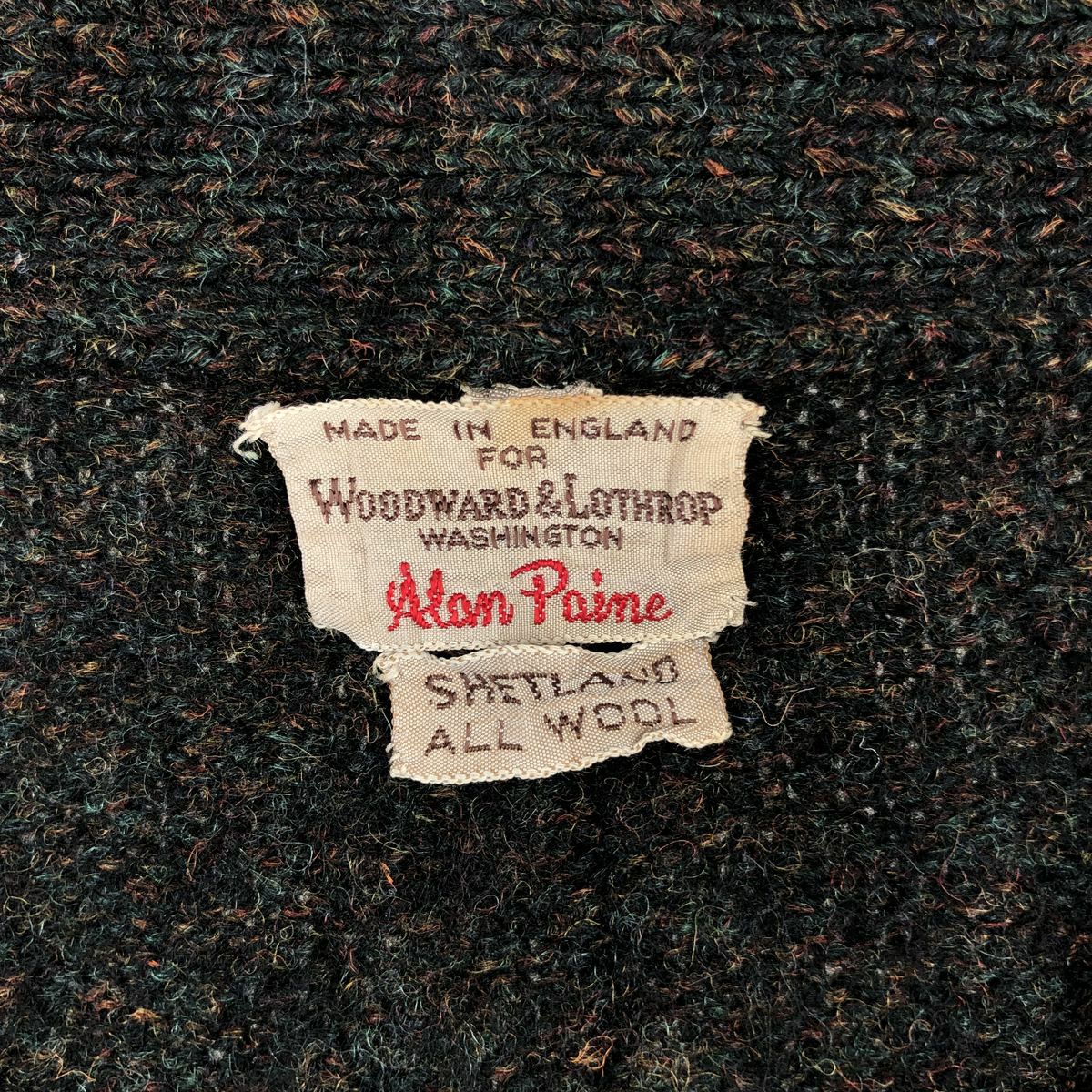 古着 60年代 アラン ペイン ALAN PAINE ウールニットカーディガン 英国