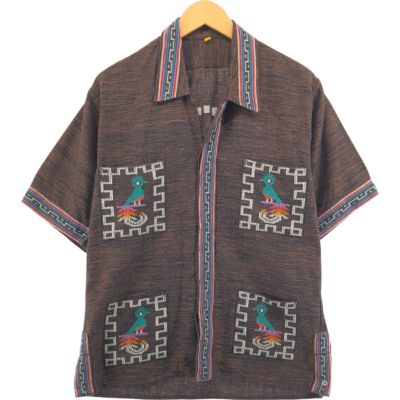 古着 オープンカラー 半袖 グアテマラシャツ ボックスシャツ