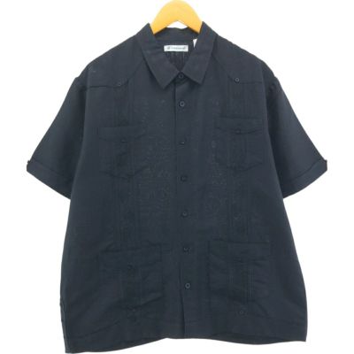 古着 CHIC ELEGANT 半袖 メキシカンシャツ キューバシャツ