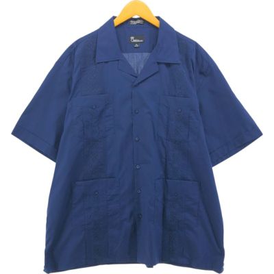 MONTE CARLO キューバシャツ メキシカンシャツ 半袖 シャツ 古着 MONTE CARLO 半袖 オープンカラー メキシカンシャツ
