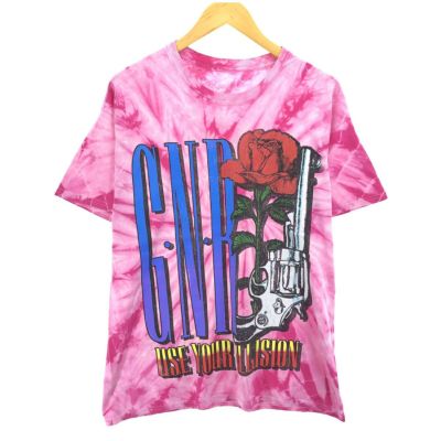 古着 GUNS N&#39; ROSES ガンズアンドローゼズ タイダイ柄 バンド スウェットシャツ トレーナー レディースXS相当 /eaa541461 古着 GUNS N' ROSES ガンズアンドローゼズ タイダイ柄 バンド