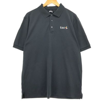 NIKEGOLF 刺繍ロゴ スウォッシュ 半袖 ポロシャツ 古着 企業ロゴ