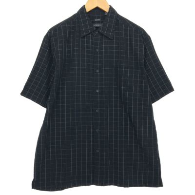 古着 GEORGE チェック柄 半袖 ポリシャツ メンズM相当 /eaa467609 【中古】 【240707】