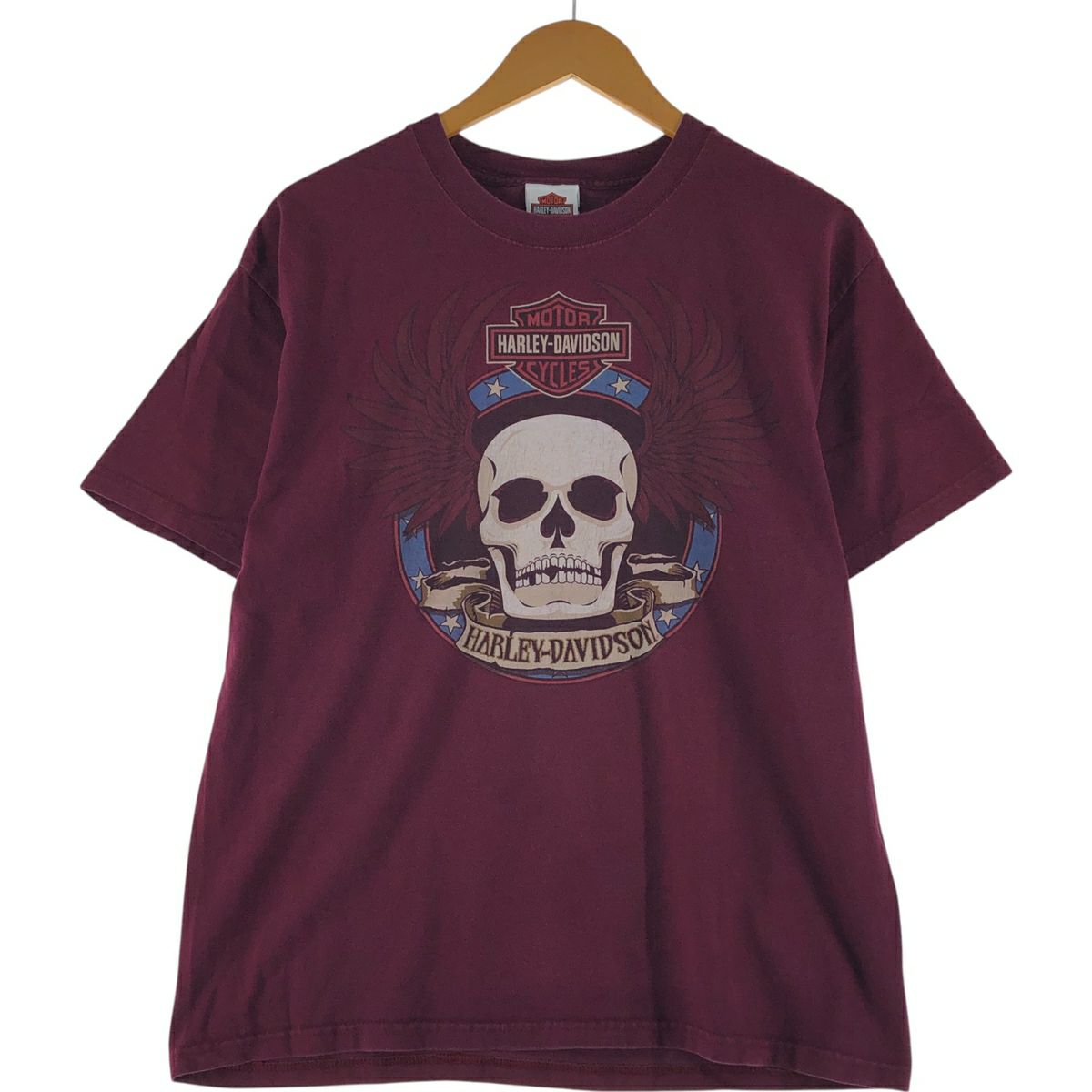 古着 00年代 Harley-Davidson ハーレーダビッドソン ドクロ柄 スカル柄  