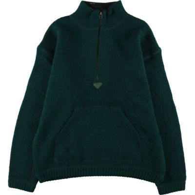 古着 90年代 エルエルビーン L.L.Bean ハーフジップ ウールニット