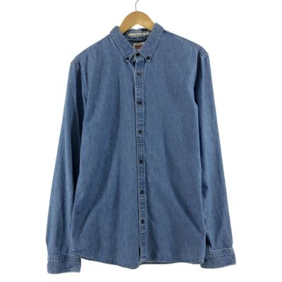 古着 70年代 リーバイス Levi's オープンカラー 長袖 デニムシャツ