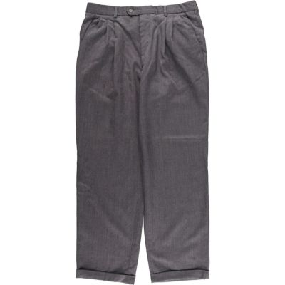 古着 SLATES スリータック リネンパンツ スラックス メンズw32