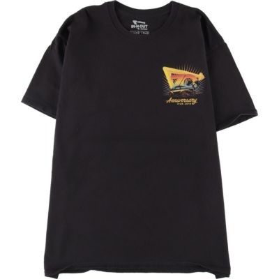 IN-N-OUT BURGER CALIFORNIA 両面プリント アドバタイジングTシャツ USA製 メンズL /eaa332133