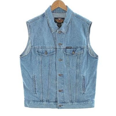 古着 ハーレーダビッドソン Harley-Davidson デニムベスト カナダ製 メンズL相当 /eaa404369 【中古】 【250110】