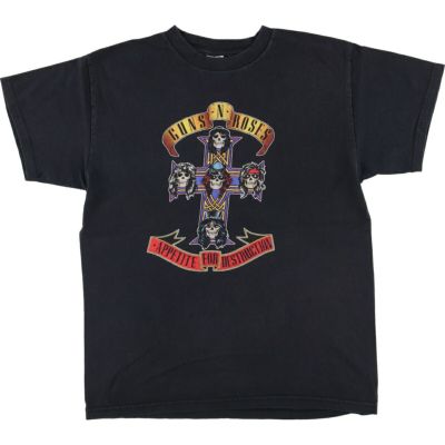 古着 GUNS N ROSES ガンズアンドローゼズ ドクロ柄 スカル柄