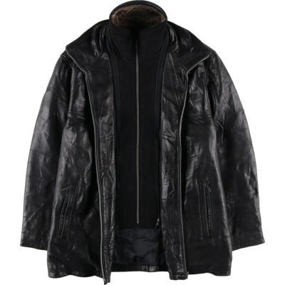 古着 TRAPPER 中綿入り レザージャケット メンズL相当 /eaa566350