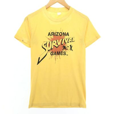 古着 80年代～ リンガー プリントTシャツ レディースS相当