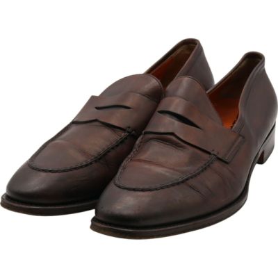 未使用品SANTONI サントーニ コインローファー メンズ 革靴 16206