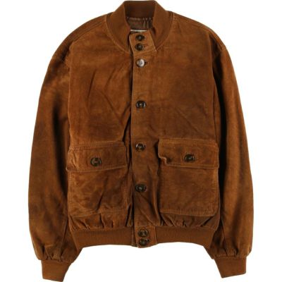 USA製vintageリアルレザースエードジャケット本革ブラック短丈ジップ古着L スエードレザージャケット古着通販 | 古着屋JAM（ジャム）