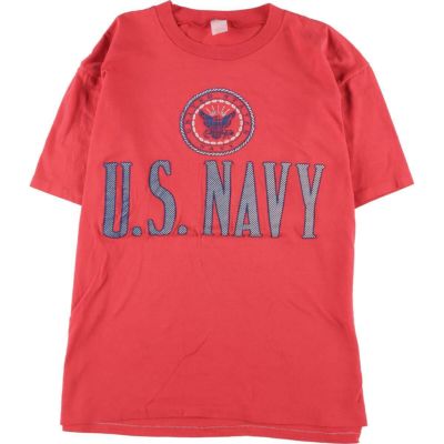 古着 80年代 U.S. NAVY ミリタリープリントTシャツ メンズL