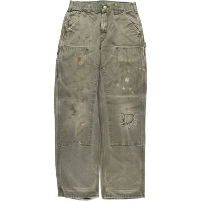 古着カーハート ダック ペインターパンツ オリジナルフィットチャコール 古着 00年代 カーハート Carhartt Dungaree Fit ダブルニー